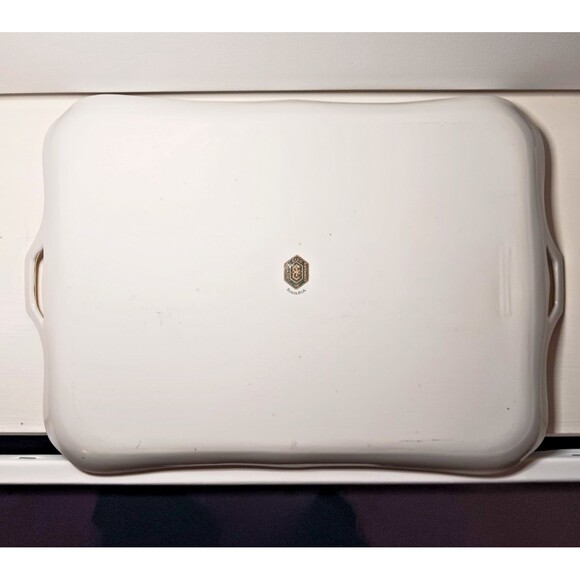 Cico Bavaria German Porcelain Serving Tray with Pink Roses circa 1940s - Picture 6 of 12